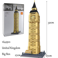 Laden Sie das Bild in den Galerie-Viewer, 1307pcs Balody Welt Berühmte Architektur Diamant Gebäude Nano Blöcke Spielzeug Micky Schloss Taj Mahal Turm Triumphbogen Tempel