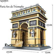 Laden Sie das Bild in den Galerie-Viewer, 1307pcs Balody Welt Berühmte Architektur Diamant Gebäude Nano Blöcke Spielzeug Micky Schloss Taj Mahal Turm Triumphbogen Tempel