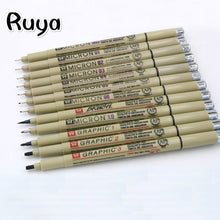 Laden Sie das Bild in den Galerie-Viewer, 12pc pigment Micron Sakura Neelde Soft Brush Drawing Pen 005 01 02 03 04 05 08 fine point copic Markers highlighters stabilo
