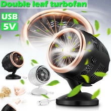 Laden Sie das Bild in den Galerie-Viewer, 1Pc USB Turbo Ventilator Tischventilator Geräuscharmer Desk Fan Büro Desktop DE Fan
