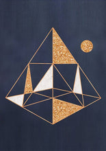 Laden Sie das Bild in den Galerie-Viewer, Abstrakte Geometrie Kunst Leinwand Malerei Goldenen Linien Wand Kunst Bilder Nordic Poster Drucken für Büro Wohnzimmer Wohnkultu
